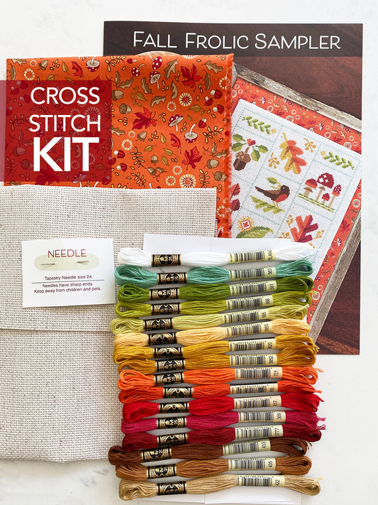 FALL FROLIC SAMPLER Cross Stitch KIT