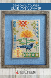 Seasonal Courier: Blue Jay's Summer Cross Stitch PDF Pattern