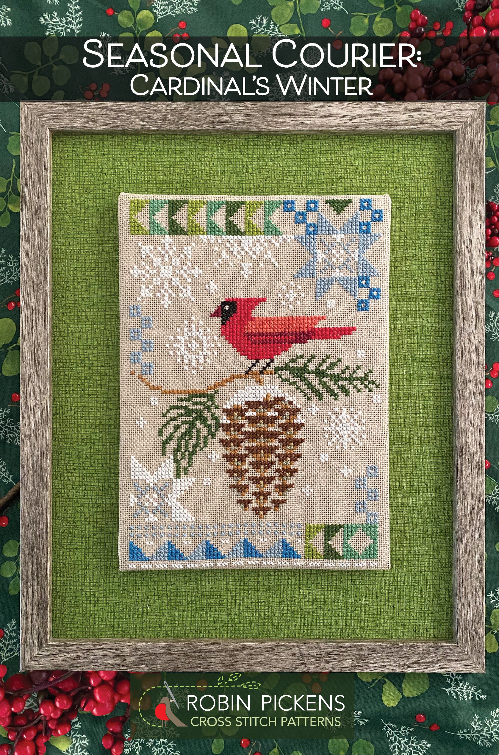 Seasonal Courier: Cardinal's Winter Cross Stitch PDF Pattern – Robin ...