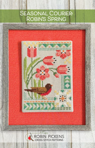 Seasonal Courier: Robin's Spring Cross Stitch Printed Pattern