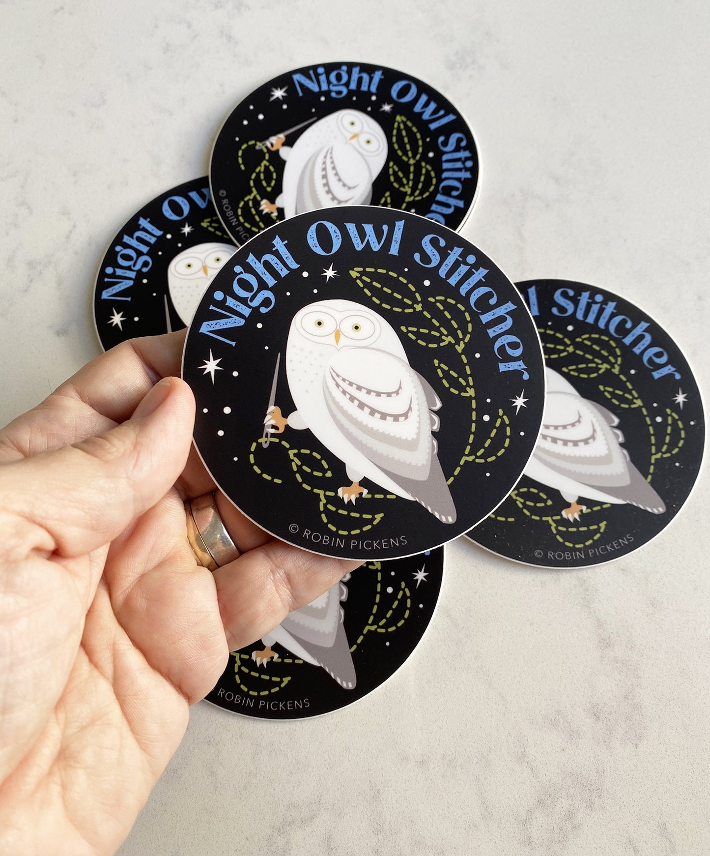 Night Owl Stitcher Sticker