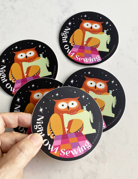 Night Owl Sewing Sticker