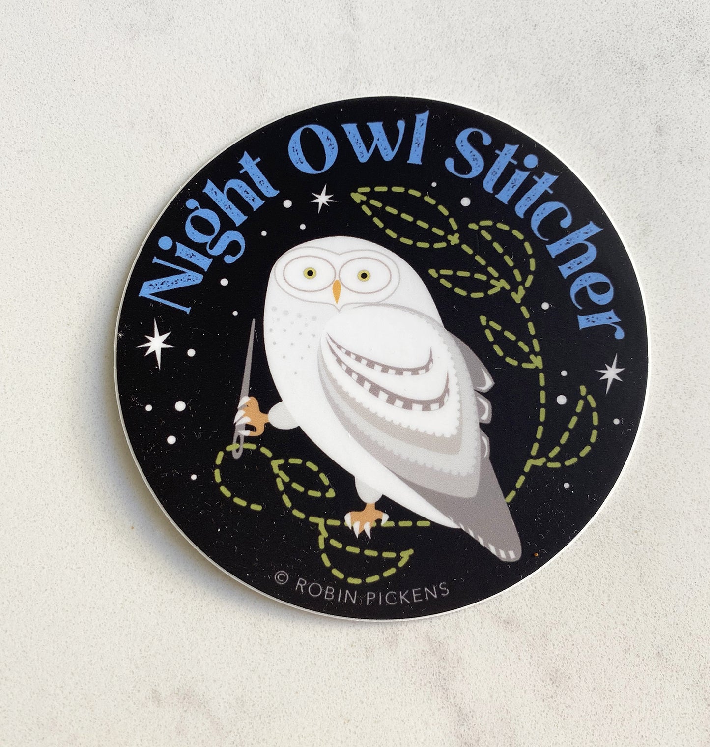 Night Owl Stitcher Sticker