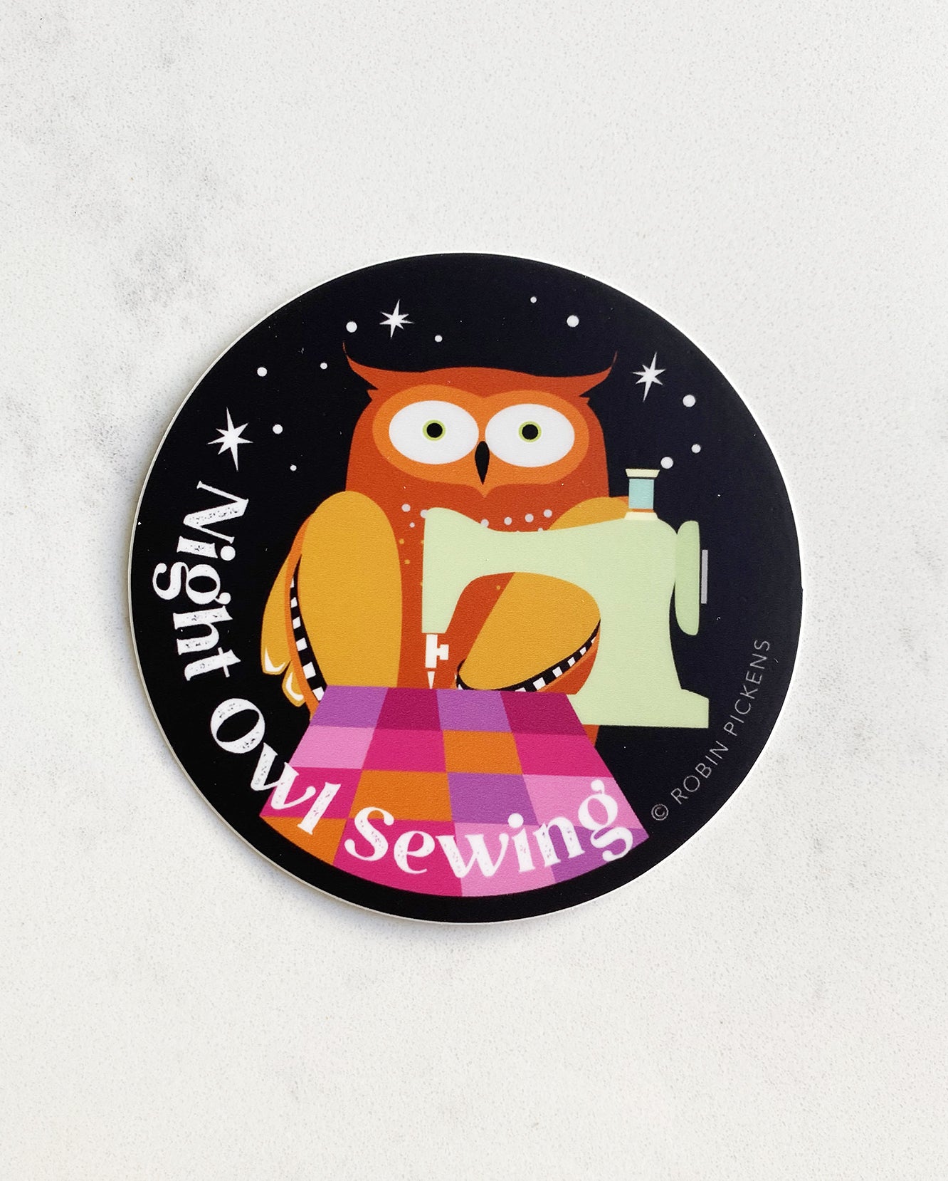 Night Owl Sewing Sticker