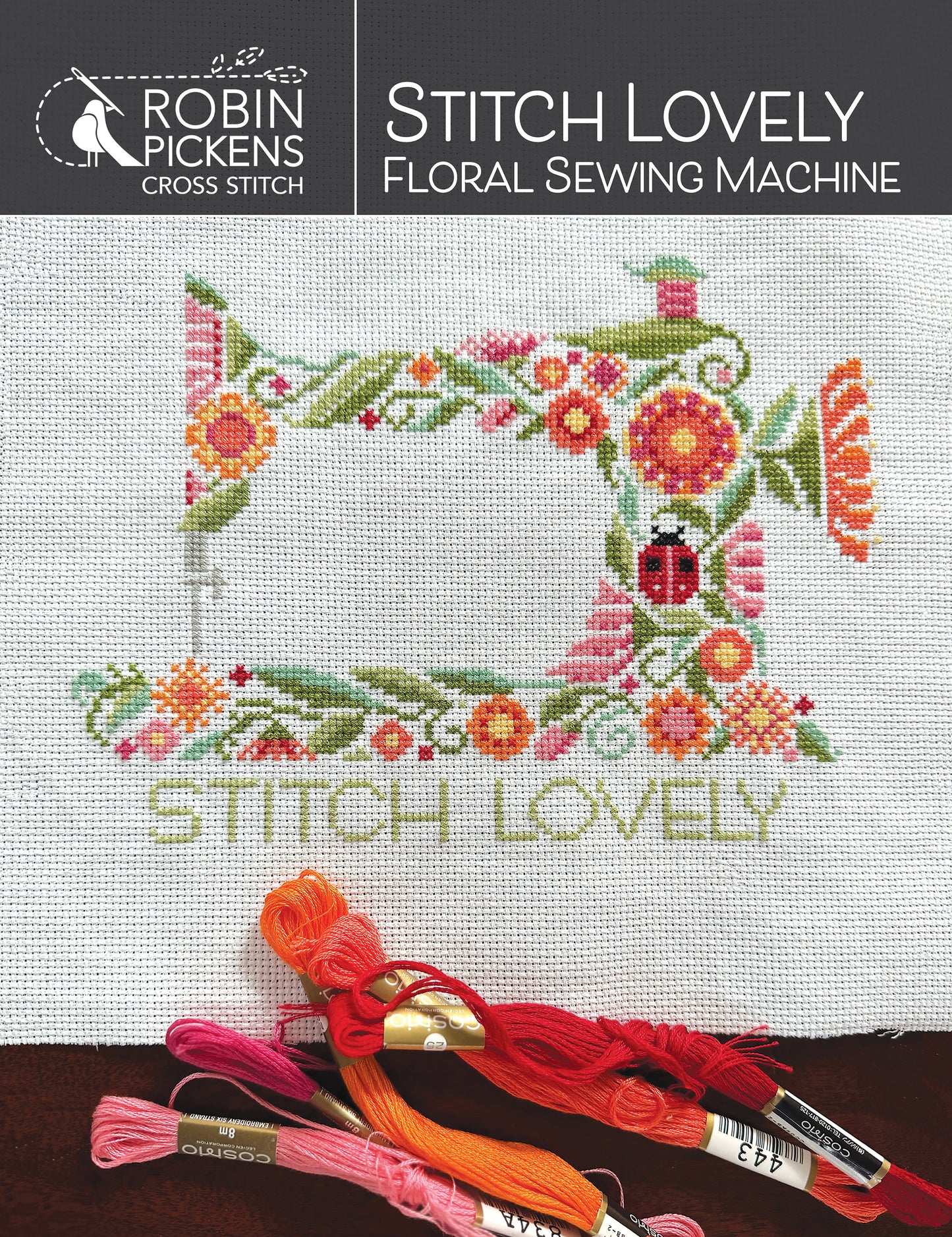 Stitch Lovely Floral Sewing Machine, printed pattern