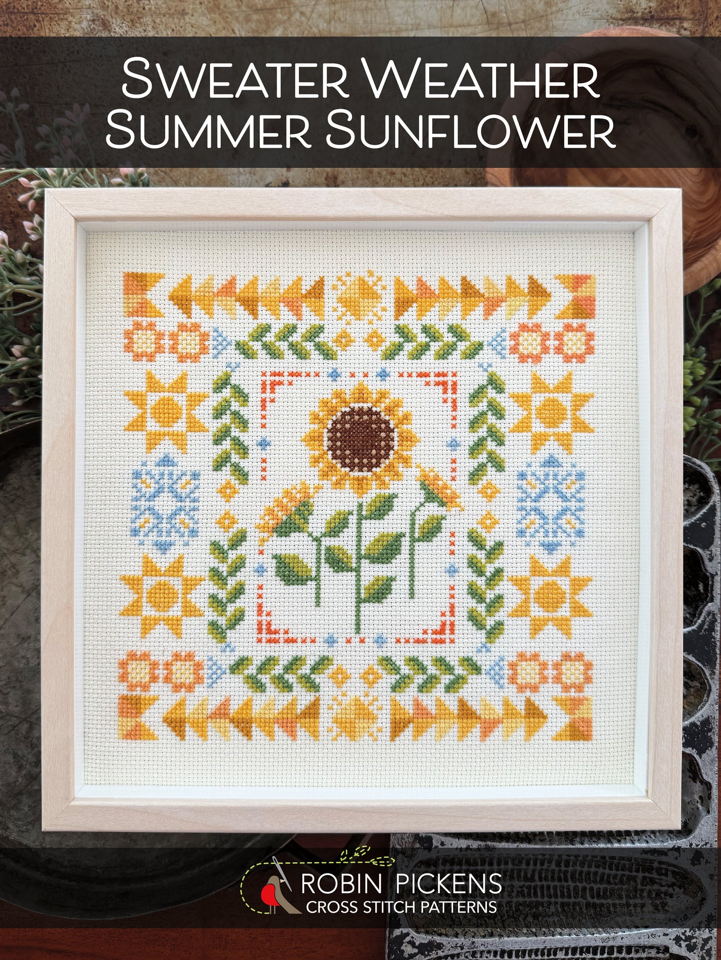 Sweater Weather Summer Sunflower printed pattern