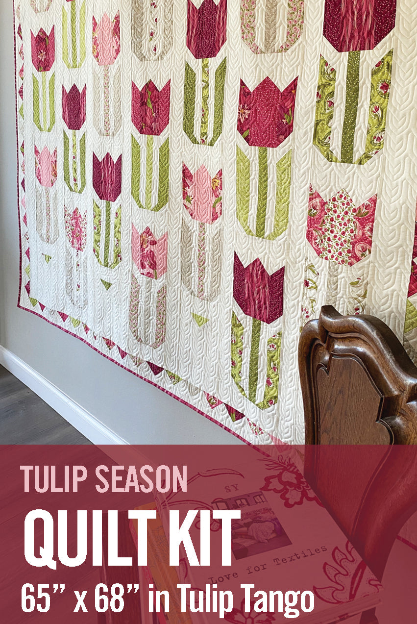 Tulip Season quilt kit in Tulip Tango by Robin Pickens