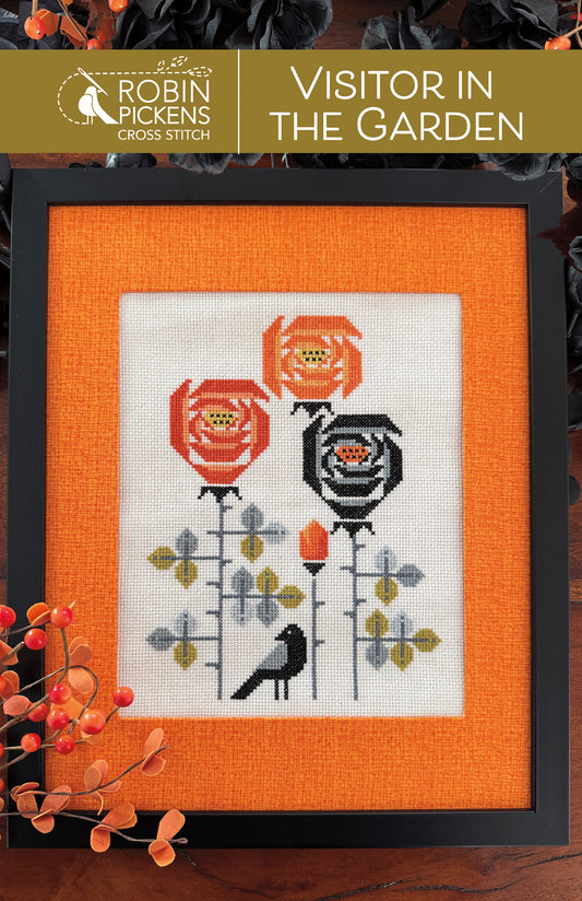 Visitor in the Garden Printed Cross Stitch Pattern