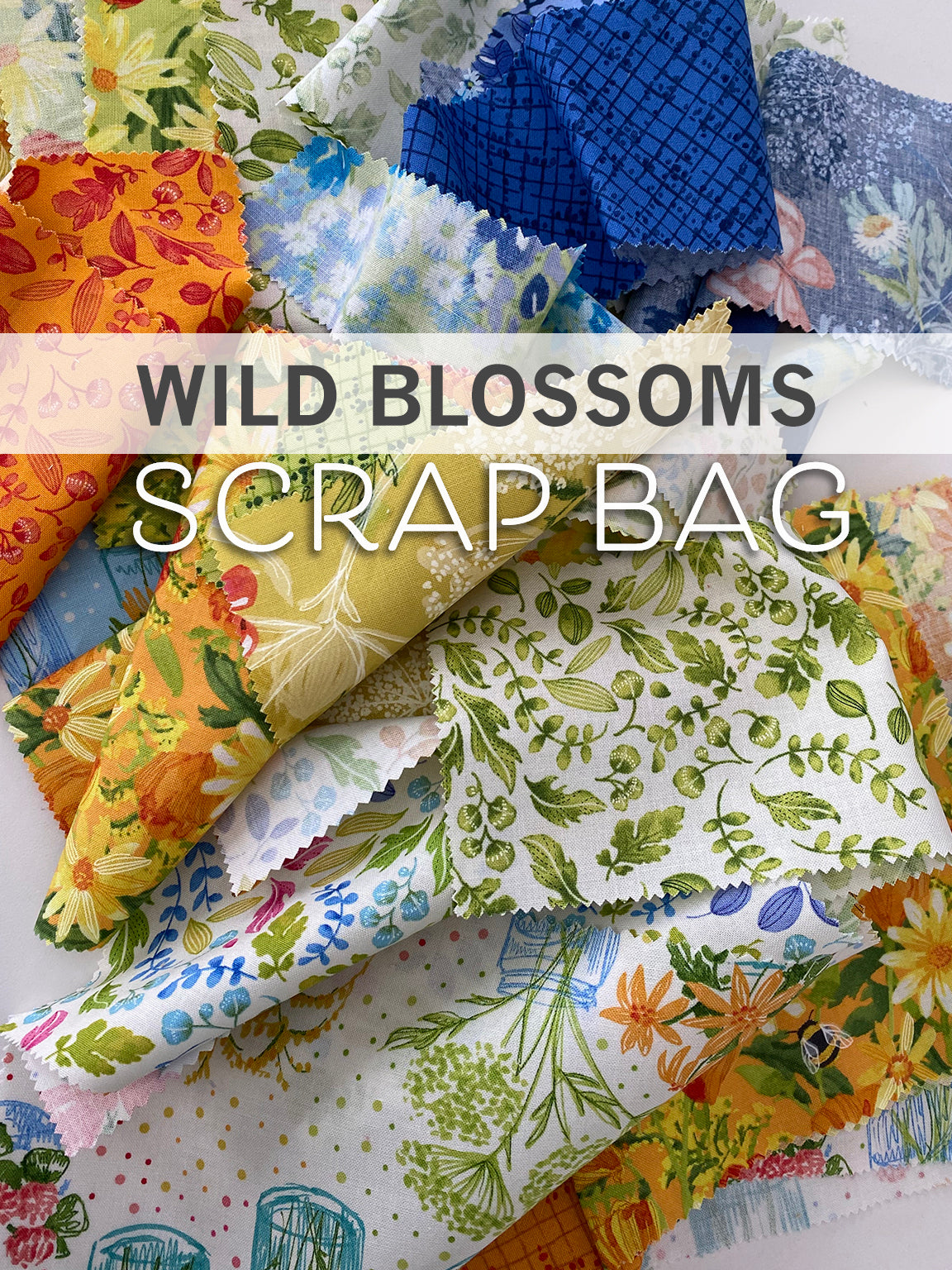 Scrap Bag of WILD BLOSSOMS Quilting Fabric - Moda fabric by Robin Pickens