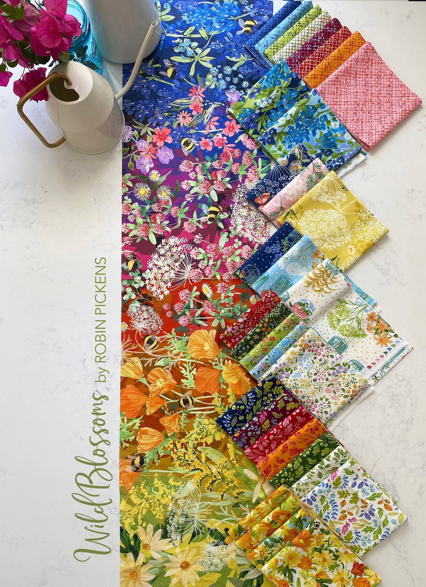 Wild Blossoms Charm Pack of 5" squares from Moda Fabrics and Robin Pickens