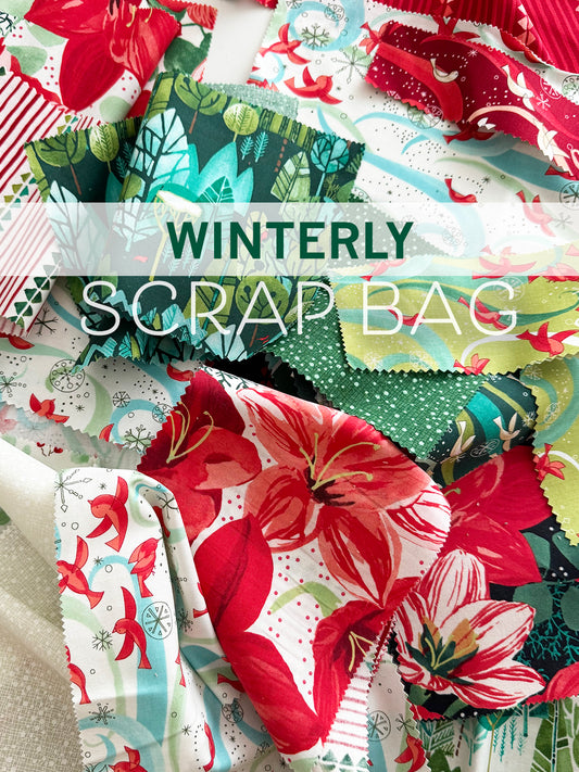 Scrap Bag of Winterly Quilting Fabric - Moda fabric by Robin Pickens