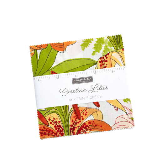 Carolina Lilies CHARM PACK 5" squares precut from Moda Fabrics