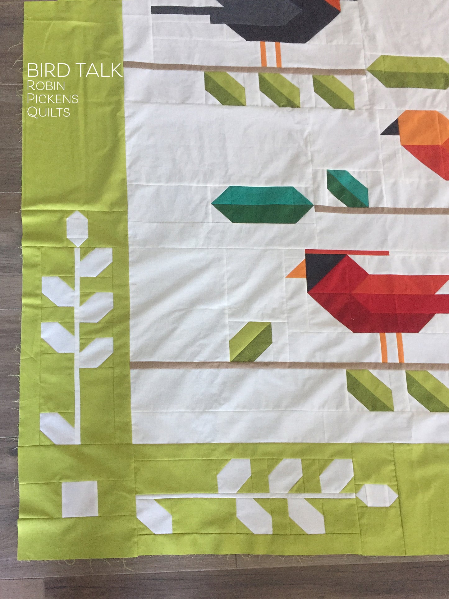 BIRD TALK Quilt Pattern Printed Booklet by Robin Pickens, Lap or Twin size