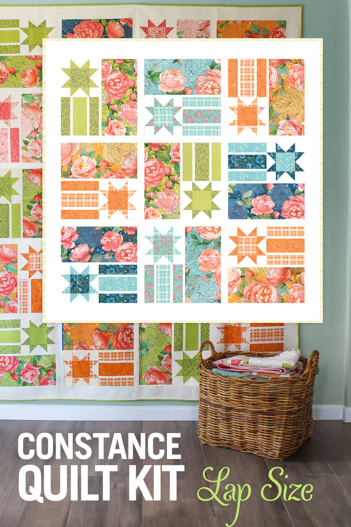 A QUILT KIT of CONSTANCE in Abby Rose, Lap Size