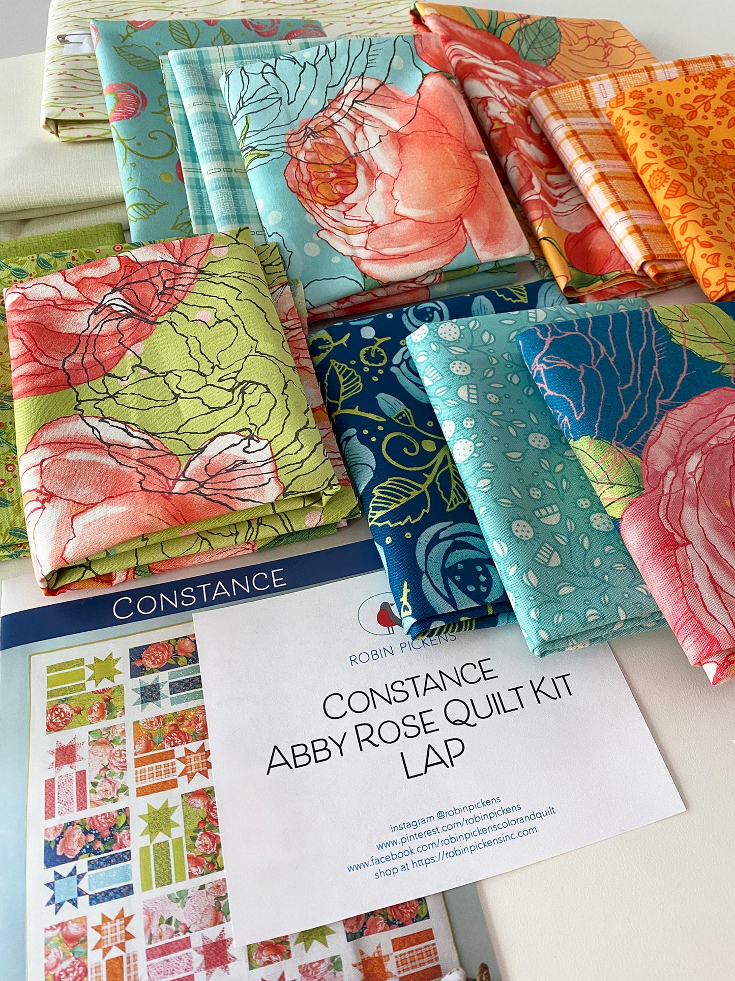 A QUILT KIT of CONSTANCE in Abby Rose, Lap Size