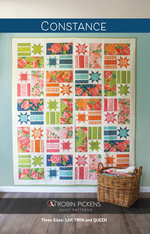 CONSTANCE Quilt Pattern (printed booklet) by Robin Pickens / Lap, Twin, Queen sizes