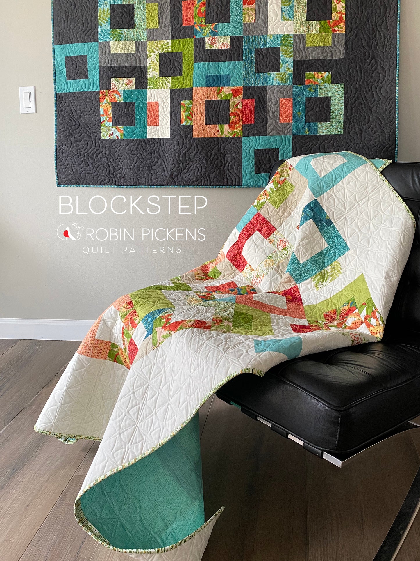 BLOCKSTEP Digital PDF Quilt Pattern by Robin Pickens / Layer Cake & Jelly Roll friendly/ Wall, Twin, Queen Sizes
