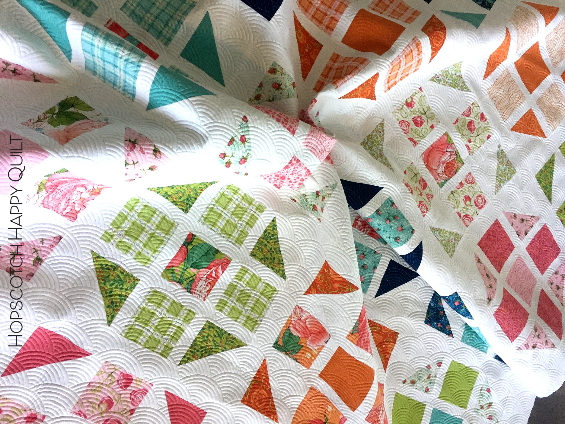 HOPSCOTCH HAPPY Quilt Pattern (printed booklet) by Robin Pickens /King