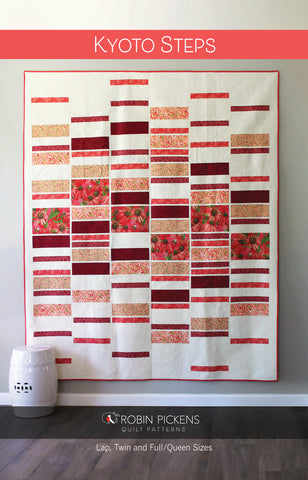 KYOTO STEPS Quilt Pattern (printed booklet) by Robin Pickens/ lap, twin, queen