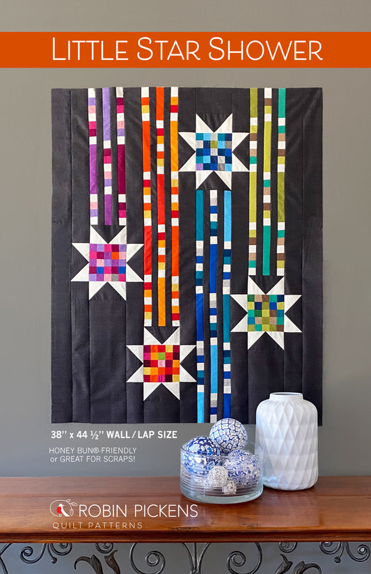 LITTLE STAR SHOWER Quilt Pattern Digital PDF WALL/LAP Quilt 38 x 44 1/2"