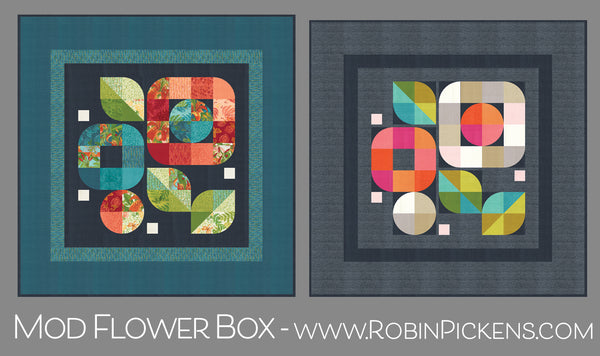 Mod Flower Box quilt pattern digital PDF