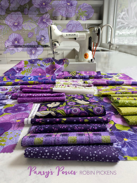 Pansy's Posies FAT EIGHTH Bundle from Moda Fabrics and Robin Pickens
