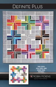 DEFINITE PLUS digital PDF Quilt Pattern by Robin Pickens, Jelly Roll and Honey Bun friendly