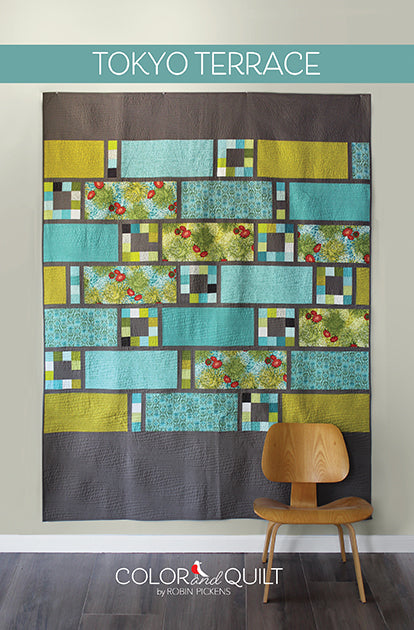 TOKYO TERRACE Digital PDF Quilt Pattern by Robin Pickens / Twin and Lap size / Easy Fast Quilt