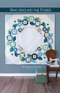 RING AROUND THE POSIES Quilt Pattern, digital download for 64 1/2 x 64 1/2" quilt