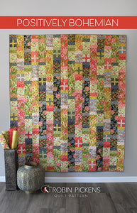 POSITIVELY BOHEMIAN Quilt Pattern (printed booklet) by Robin Pickens / Twin size