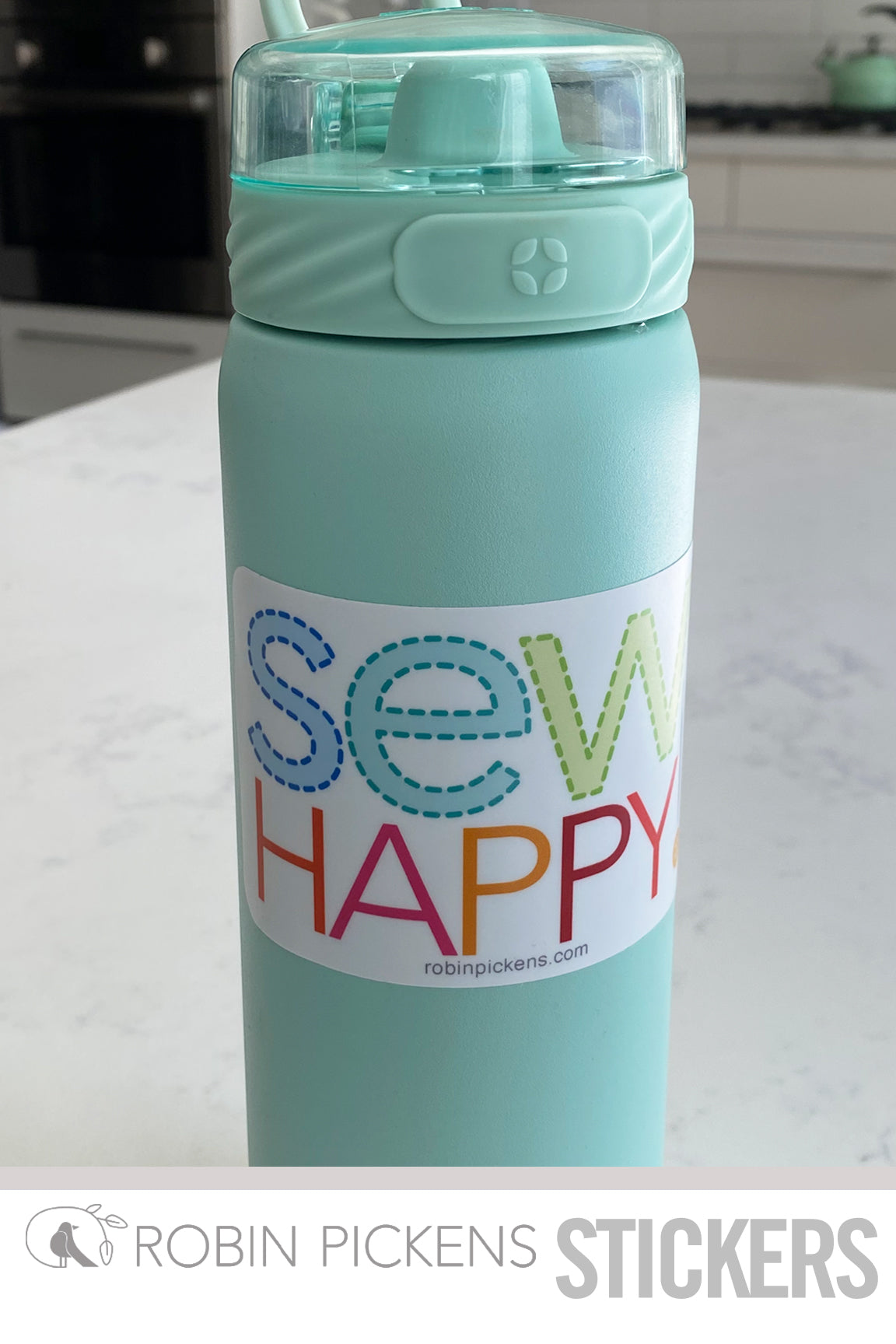 Sew Happy words Sticker