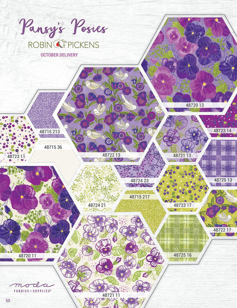 Pansy's Posies JELLY ROLL from Moda Fabrics and Robin Pickens