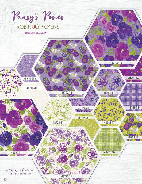 Pansy's Posies FAT EIGHTH Bundle from Moda Fabrics and Robin Pickens