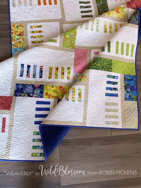 WEAVERLY Quilt Pattern (printed booklet) by Robin Pickens in Lap, Twin, Queen and King sizes