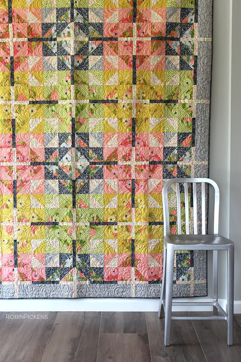 FARMHOUSE CROSSING Digital PDF Quilt Pattern by Robin Pickens / Twin and Lap/Wall size